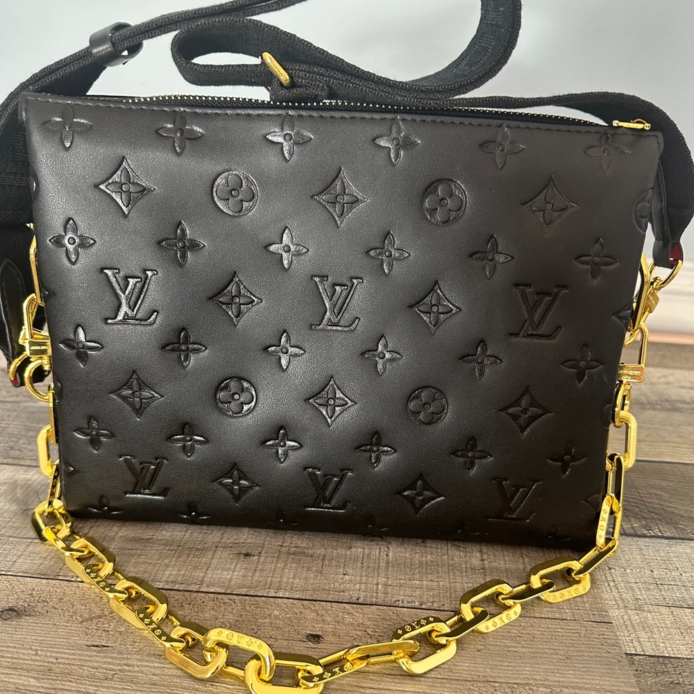 Black and gold bag.